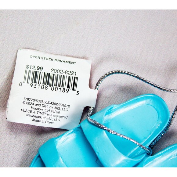Mini Blue Sandals Ornament By Place & Time Summer Beach Theme NEW - Picture 3 of 4